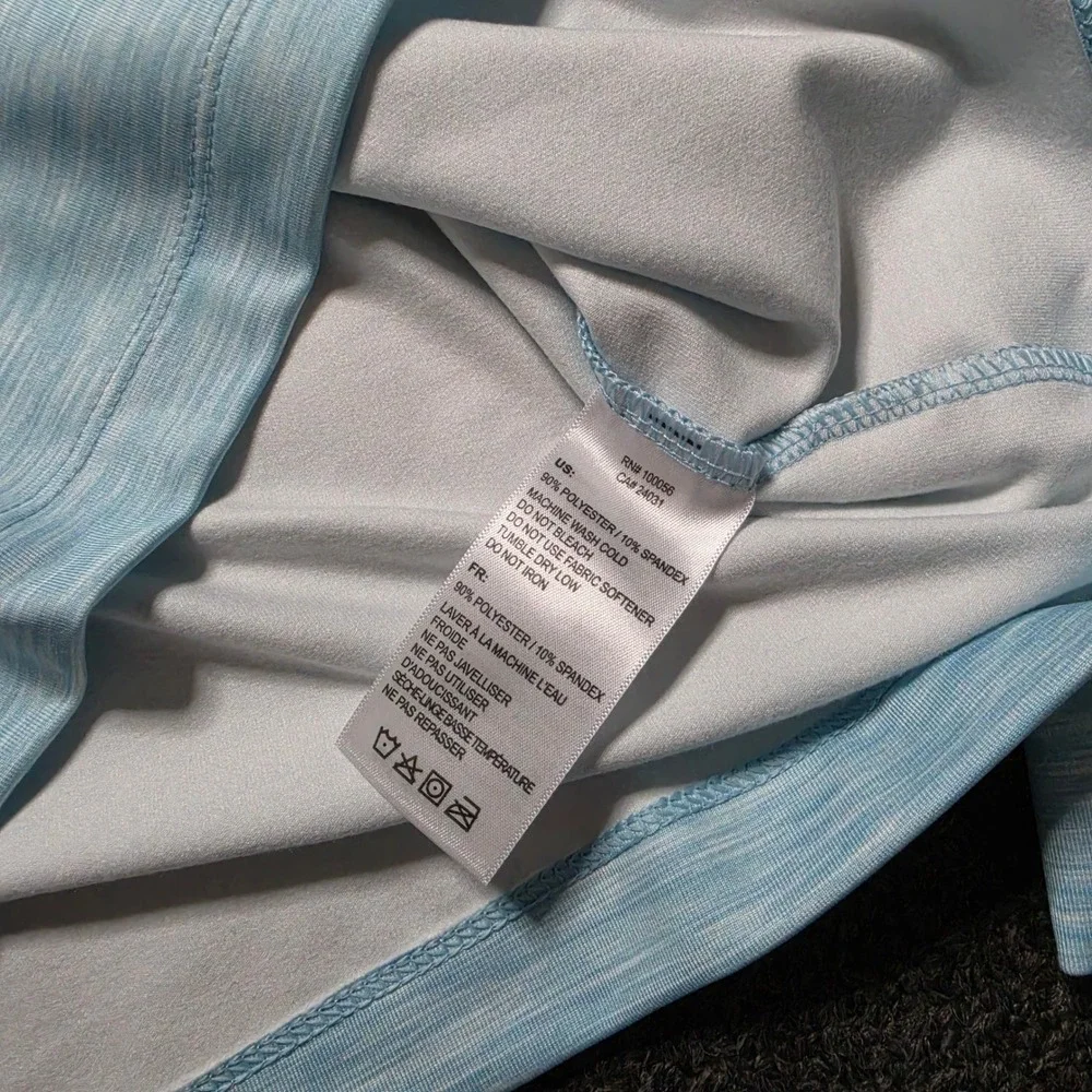 Oobe Hydrovent Quarter Zip Pullover Light Blue Mens XS Space Dye Active Top NEW